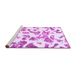 Sideview of Machine Washable Abstract Purple Modern Area Rugs, wshabs911pur