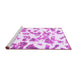 Sideview of Machine Washable Abstract Purple Modern Area Rugs, wshabs911pur