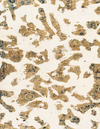 Machine Washable Abstract Blanched Almond Beige Rug, wshabs911