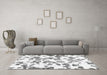 Machine Washable Abstract Gray Modern Rug in a Living Room,, wshabs911gry