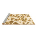 Sideview of Machine Washable Abstract Brown Modern Rug, wshabs911brn