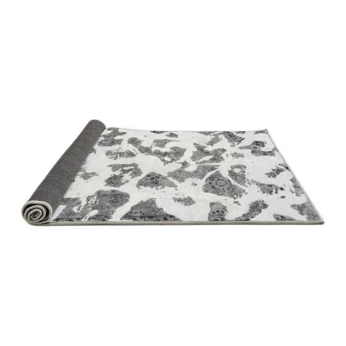 Sideview of Abstract Gray Modern Rug, abs911gry