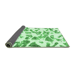 Sideview of Abstract Emerald Green Modern Rug, abs911emgrn