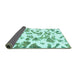 Sideview of Abstract Turquoise Modern Rug, abs911turq