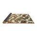 Sideview of Abstract Deep Peach Orange Modern Rug, abs912