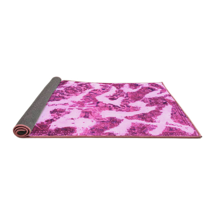 Sideview of Abstract Pink Modern Rug, abs912pnk