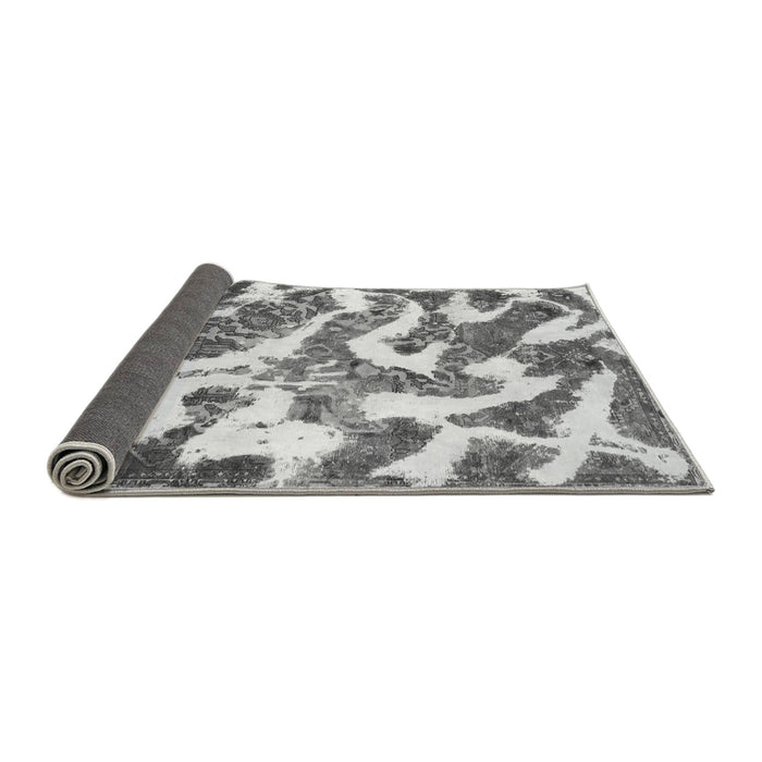 Sideview of Abstract Gray Modern Rug, abs912gry