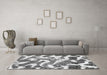 Machine Washable Abstract Gray Modern Rug in a Living Room,, wshabs912gry