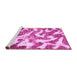 Sideview of Machine Washable Abstract Pink Modern Rug, wshabs912pnk