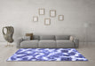 Machine Washable Abstract Blue Modern Rug in a Living Room, wshabs912blu