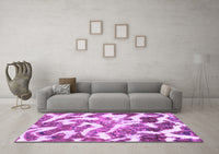 Machine Washable Abstract Purple Modern Rug, wshabs912pur