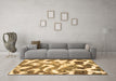 Machine Washable Abstract Brown Modern Rug in a Living Room,, wshabs912brn