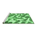 Sideview of Machine Washable Abstract Emerald Green Modern Area Rugs, wshabs912emgrn