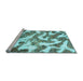 Sideview of Machine Washable Abstract Light Blue Modern Rug, wshabs912lblu