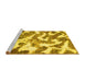 Sideview of Machine Washable Abstract Yellow Modern Rug, wshabs912yw