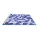 Sideview of Machine Washable Abstract Blue Modern Rug, wshabs912blu