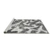 Sideview of Machine Washable Abstract Gray Modern Rug, wshabs912gry