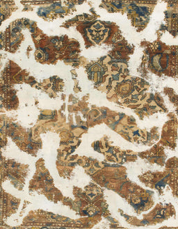 Abstract Deep Peach Orange Modern Rug, abs912
