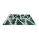 Sideview of Machine Washable Abstract Medium Teal Green Rug, wshabs913