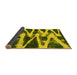 Sideview of Abstract Yellow Modern Rug, abs913yw