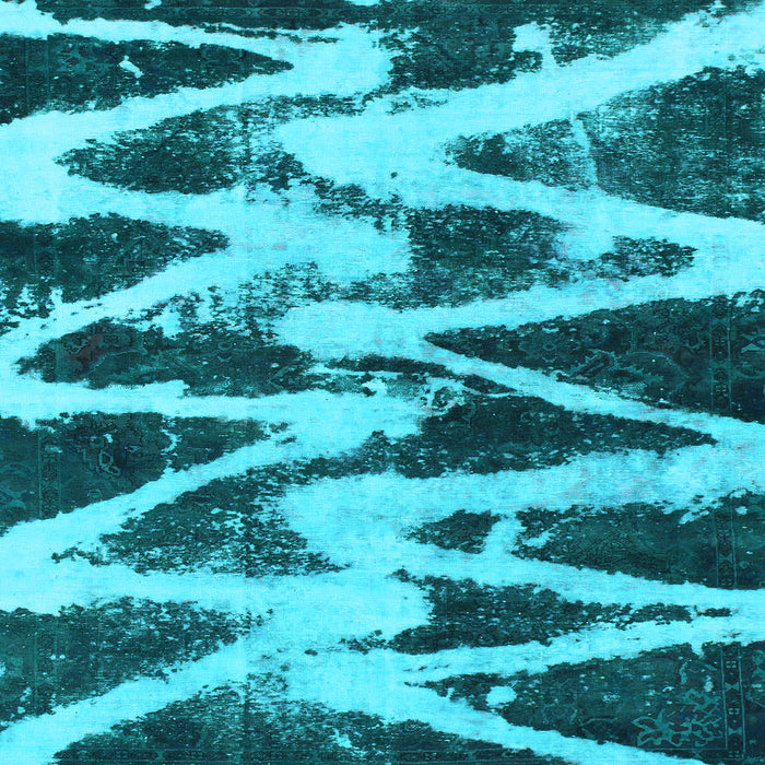 Square Machine Washable Abstract Light Blue Modern Rug, wshabs913lblu