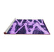 Sideview of Machine Washable Abstract Purple Modern Area Rugs, wshabs913pur