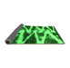 Sideview of Abstract Green Modern Rug, abs913grn