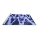 Sideview of Machine Washable Abstract Blue Modern Rug, wshabs913blu