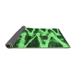 Sideview of Abstract Emerald Green Modern Rug, abs913emgrn