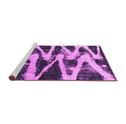 Sideview of Machine Washable Abstract Pink Modern Rug, wshabs913pnk
