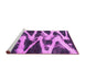 Sideview of Machine Washable Abstract Pink Modern Rug, wshabs913pnk