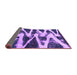 Sideview of Abstract Purple Modern Rug, abs913pur