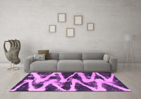 Machine Washable Abstract Pink Modern Rug, wshabs913pnk