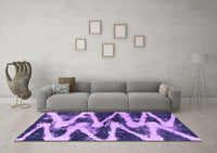 Machine Washable Abstract Purple Modern Rug, wshabs913pur