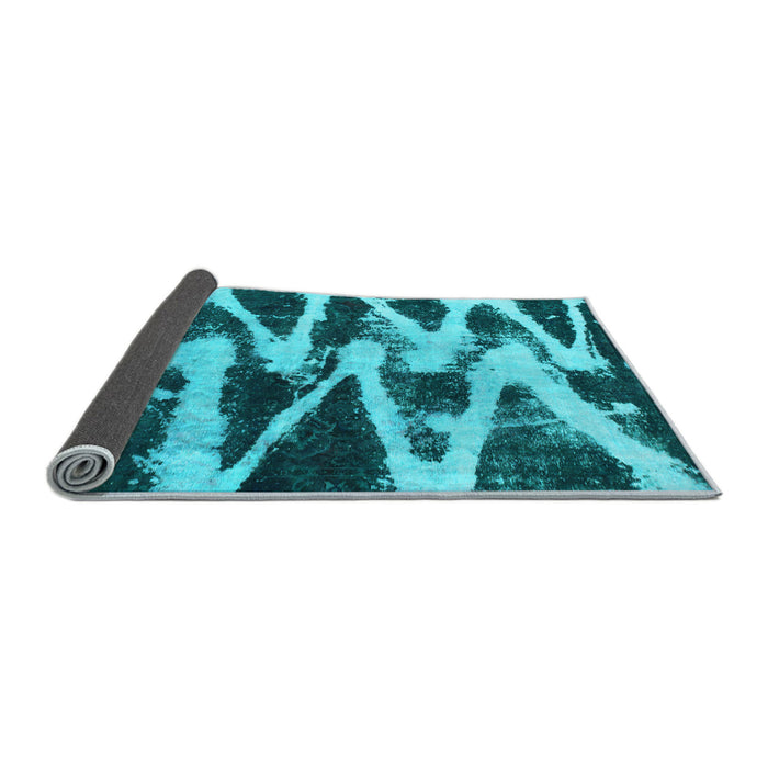 Sideview of Abstract Light Blue Modern Rug, abs913lblu