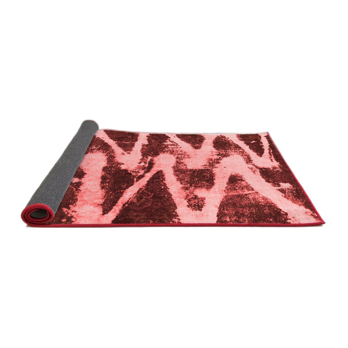 Abstract Red Modern Area Rugs