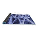 Sideview of Abstract Blue Modern Rug, abs913blu