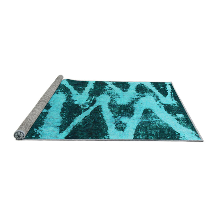 Sideview of Machine Washable Abstract Light Blue Modern Rug, wshabs913lblu