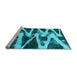 Sideview of Machine Washable Abstract Light Blue Modern Rug, wshabs913lblu