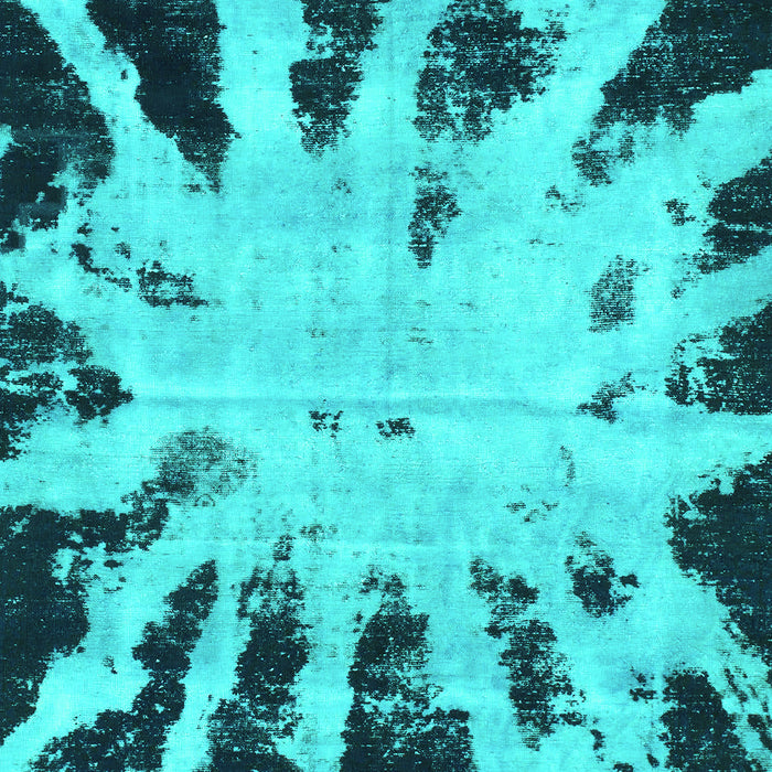 Machine Washable Abstract Turquoise Modern Area Rugs, wshabs914turq