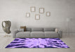 Machine Washable Abstract Purple Modern Area Rugs in a Living Room, wshabs914pur