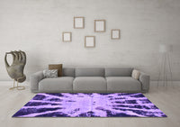 Machine Washable Abstract Purple Modern Rug, wshabs914pur