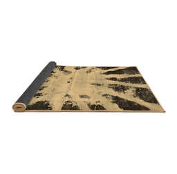 Sideview of Abstract Brown Modern Rug, abs914brn