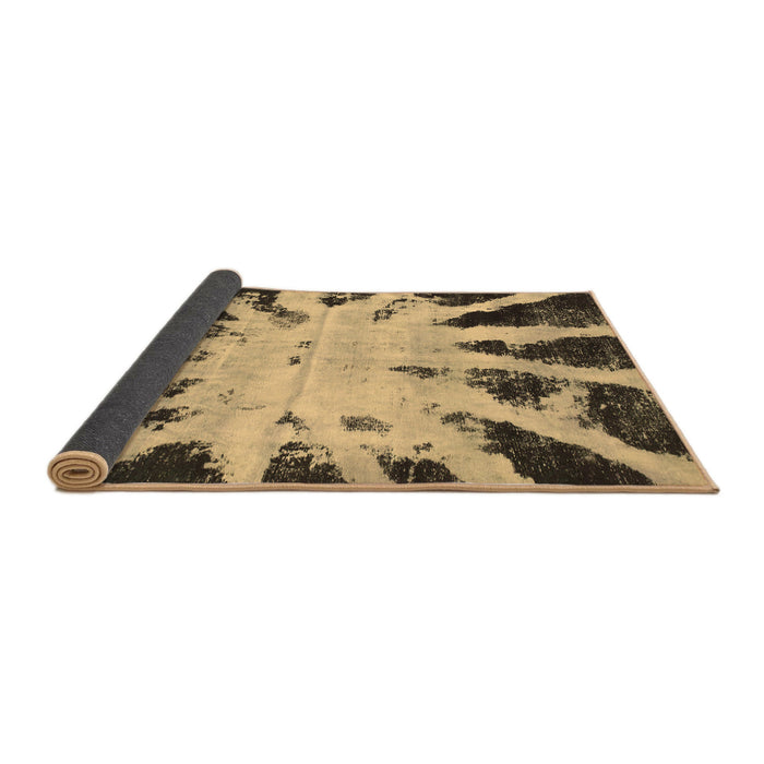 Sideview of Abstract Brown Modern Rug, abs914brn