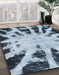 Abstract Blue Modern Rug in Family Room, abs914