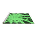 Sideview of Machine Washable Abstract Emerald Green Modern Area Rugs, wshabs914emgrn