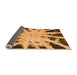 Sideview of Abstract Orange Modern Rug, abs914org