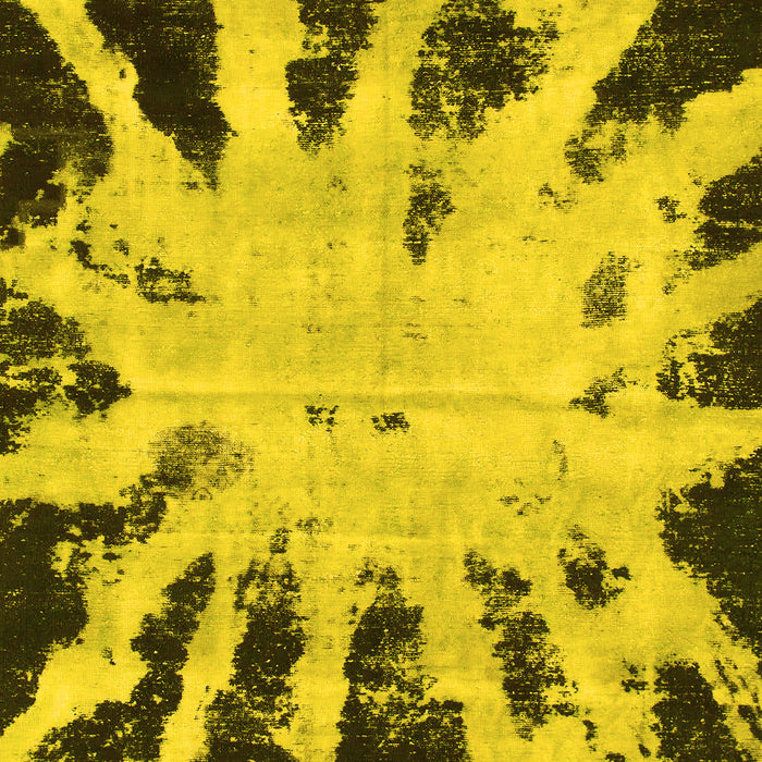 Machine Washable Abstract Yellow Modern Rug, wshabs914yw