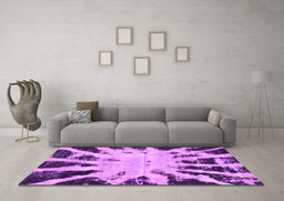 Machine Washable Abstract Pink Modern Rug in a Living Room, wshabs914pnk