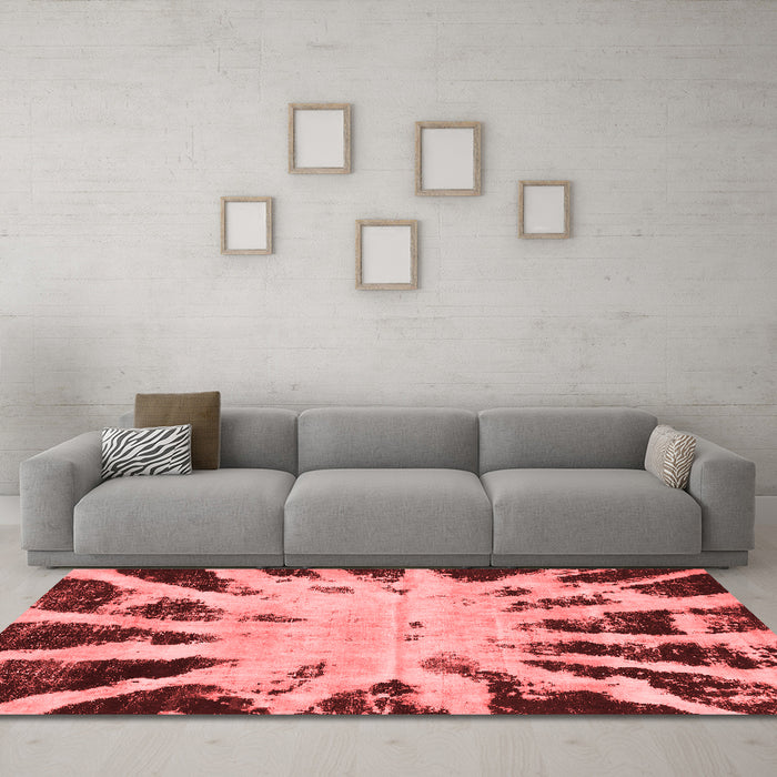Modern Red Washable Rugs